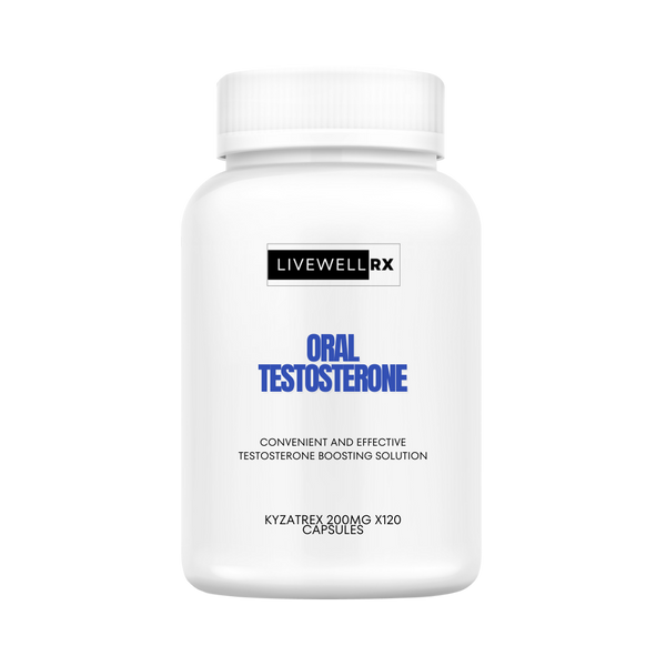 Oral Testosterone (Kyzatrex) Bottle Shipped by Live Well RX